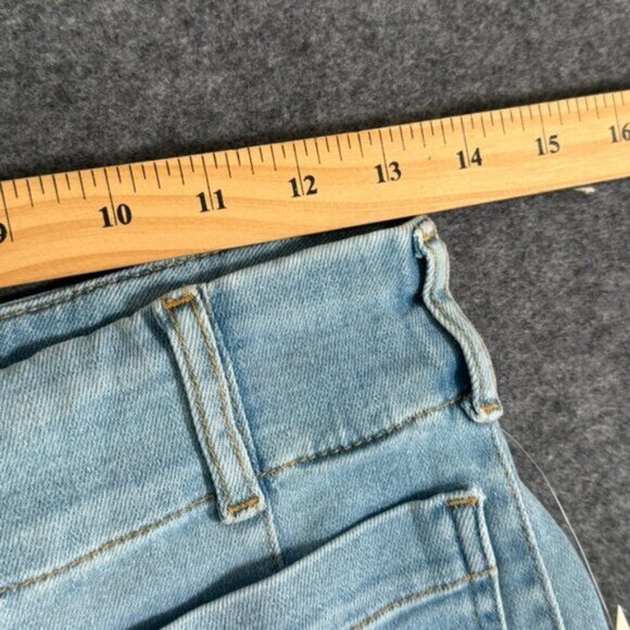 Maeve Anthropologie Colette Wide Leg Crop Jean Light Wash Patch Pocket Sz 28 NWT - Picture 9 of 13